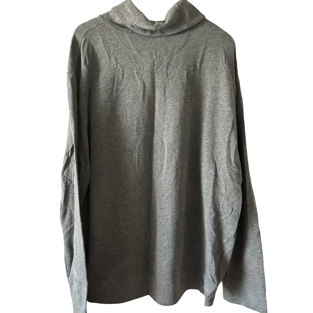 Polo Ralph Lauren Shawl‎ Collar Button Neck Long Sleeve Pullover Shirt Gray XL - Picture 2 of 8